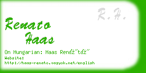 renato haas business card